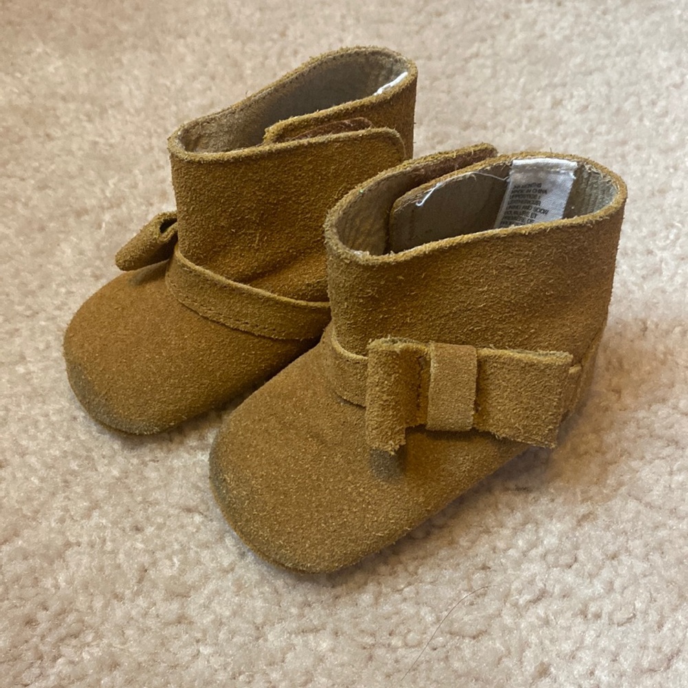 GUC Janie & Jack Leather Fall Baby Boots - Soft shoe